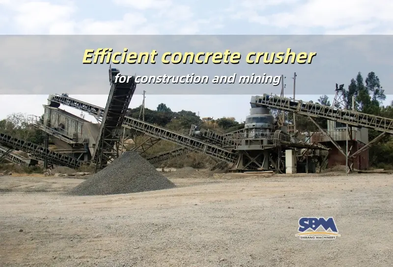 Triturador de concreto eficiente para construção e mineração