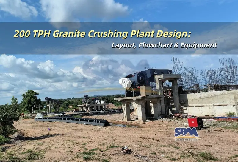 200 Projeto de planta de britagem de granito TPH: Disposição, Fluxograma & Equipamento