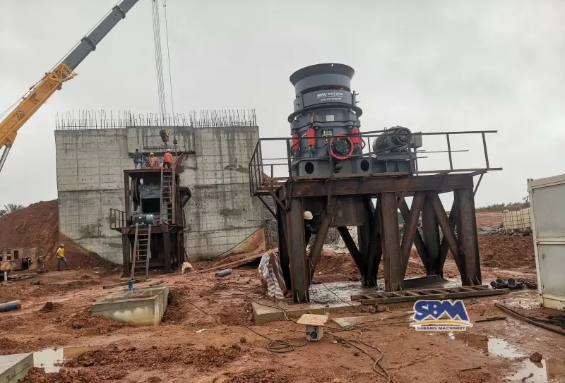 Cone Crusher of Guinea 200 TPH Sand Making Plant