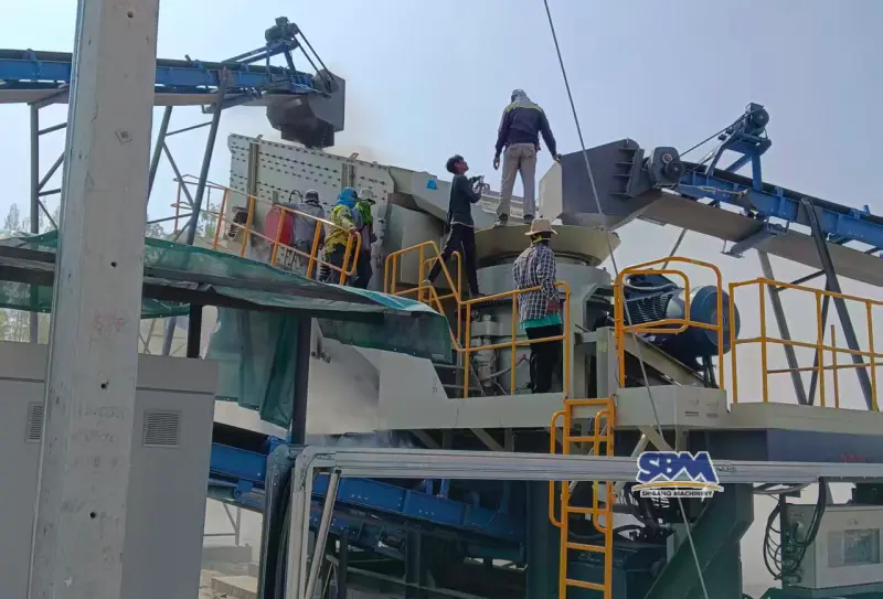 Stone crusher installing